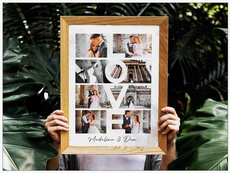 Tablou colaj personalizat cu fotografiile tale  LOVE