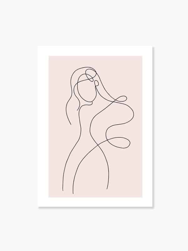 Tablou Line Art Nude Body tablou-line-art-nude-body