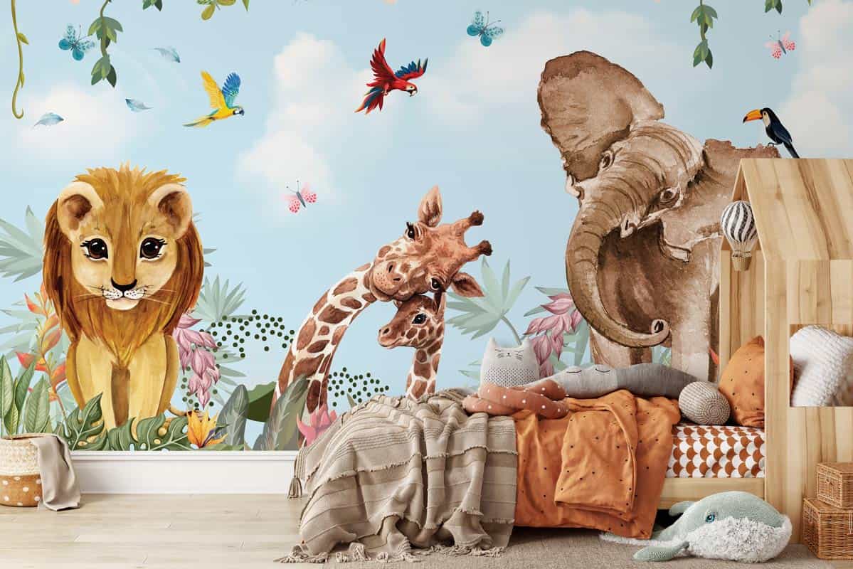 Tapet camera copiilor Elephant Jungle