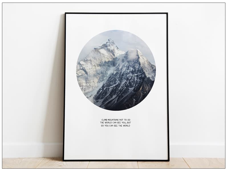 Tablou fotografie munti, motivationale