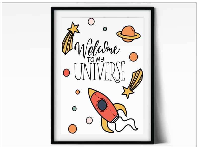 Tablou cu planete camera copilului