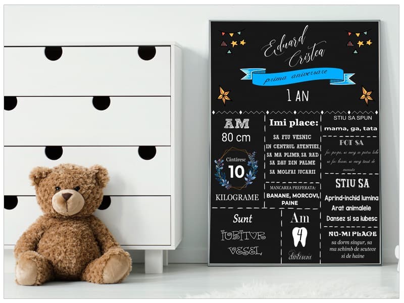 Tablou personalizat pentru copii | Prima mea aniversare