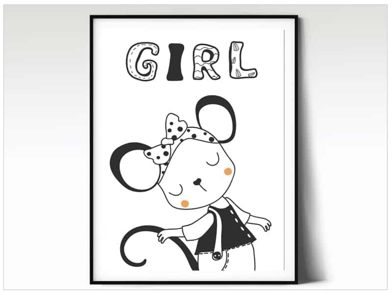 Tablou pentru camera copiilor Sleepy Girl