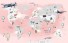 Foto Tape Harta Lumii Animale Pink