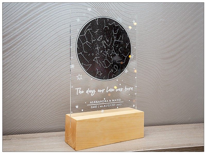 Tablou stelar pe sticla acrilica