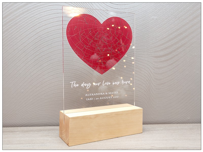 Harta stelara sticla acrilica