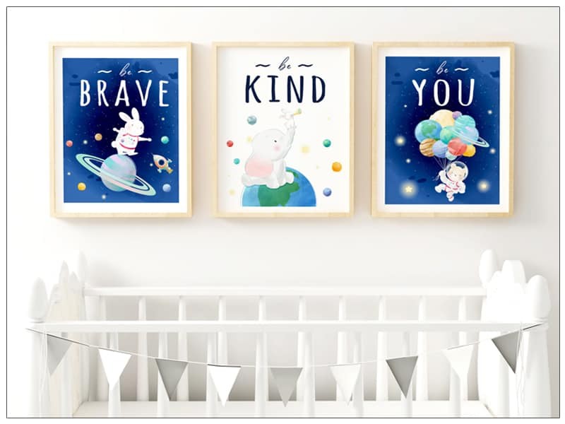 Tablou copii mesaj cosmos astronaut