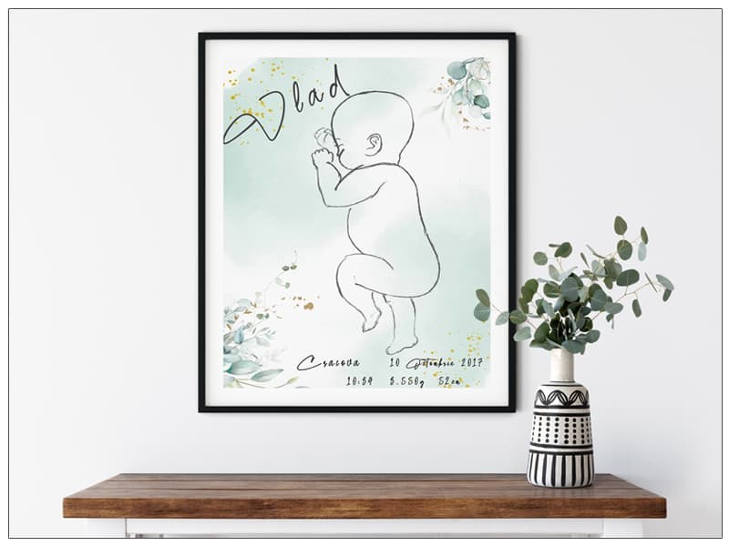 Tablou bebe baby birth personalizat