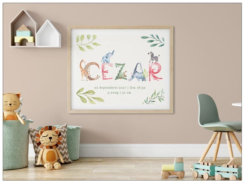 Tablou personalizat cu numele copilului