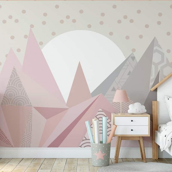 Foto Tapet Camera Copiilor Abstract Mountains