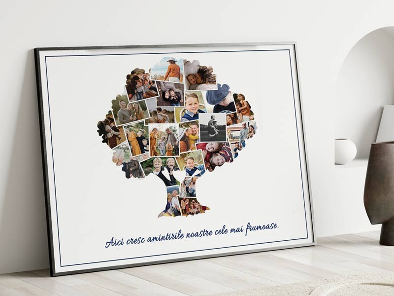 Tablou colaj personalizat cu fotografiile tale copac