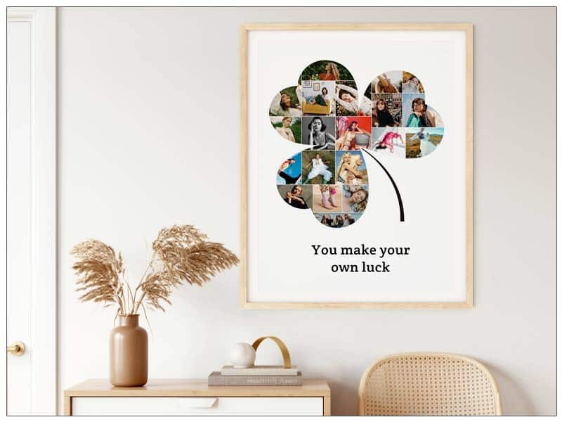Tablou colaj personalizat cu fotografiile tale Trifoi