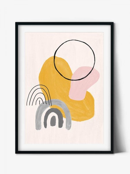 Tabloul Abstract Art Modern Watercolor Shapes