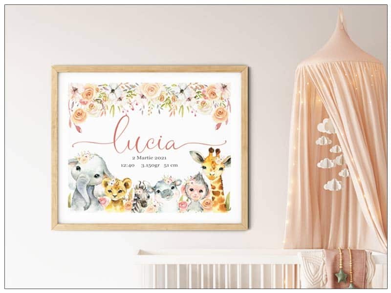 Tablou personalizat cu numele copilului