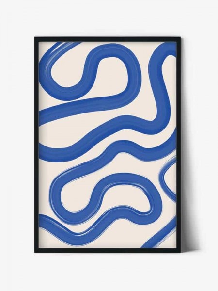 Tablou Abstract Art | Royal Blue Matisse inspired no.1