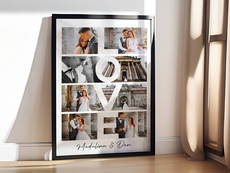 Tablou colaj personalizat cu fotografiile tale  LOVE