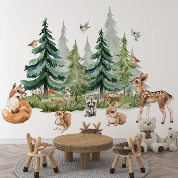 Sticker copii personalizat padure