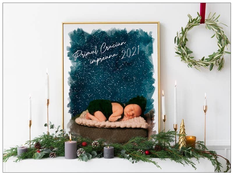 Tablou stelar cu harta pozitiei stelelor si fotografia ta