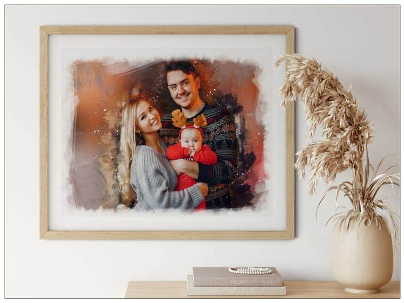 Tablou personalizat cu efect de pictura in ulei