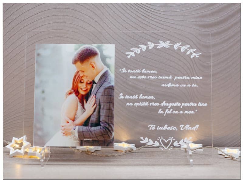 Placheta sticla acrilica