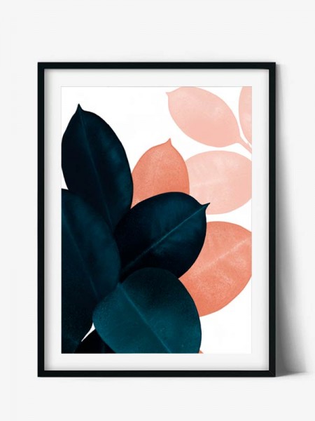 Art Print Ficus Leaves