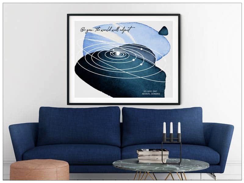 Tablou personalizat cu alinierea planetelor din sistemul solar