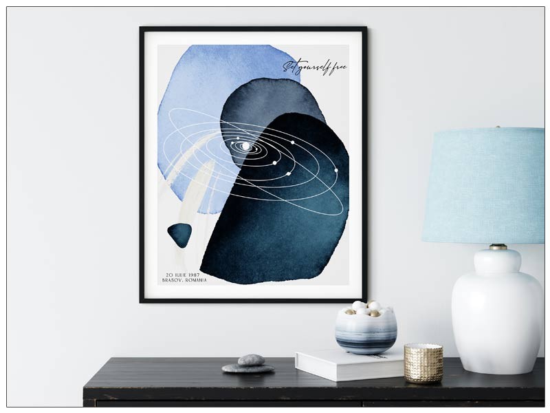 Tablou personalizat cu alinierea planetelor din sistemul solar