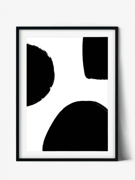Tablou Abstract Art | Watercolor Black Spots