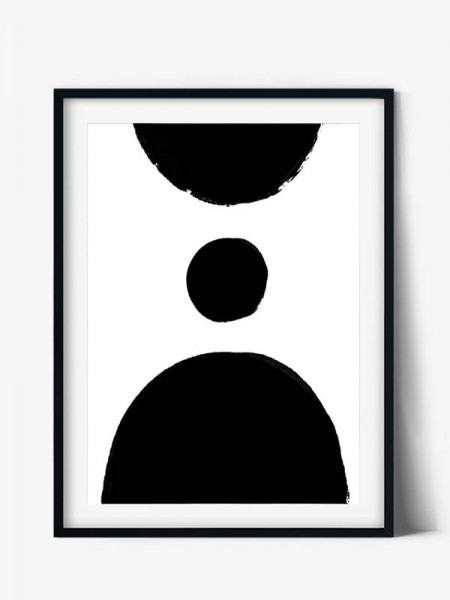 Tablou Abstract Art | Watercolor Black Spots