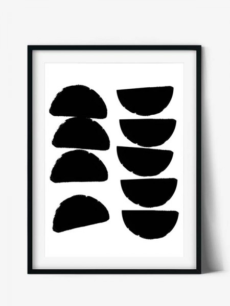 Tablou Abstract Art | Watercolor Black Spots