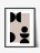 Set tablouri, canvas abstract Round Black Shapes