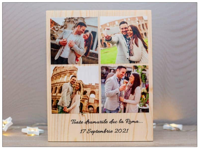 Tablou personalizat pe lemn