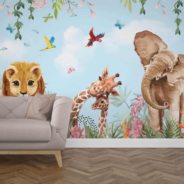 Tapet camera copiilor Elephant Jungle