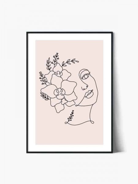 Tablou Line Art | Woman Portrait