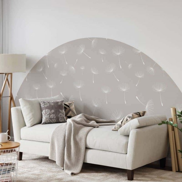 Tapet flori papadie abstract