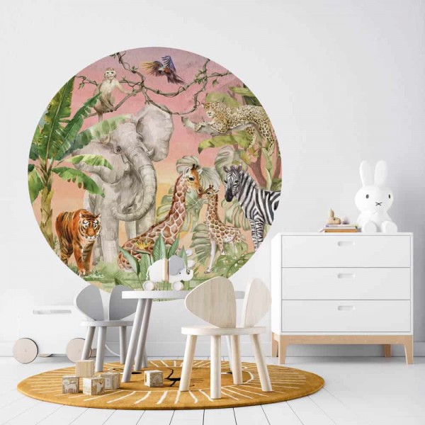 Autocolant de perete animale din jungla