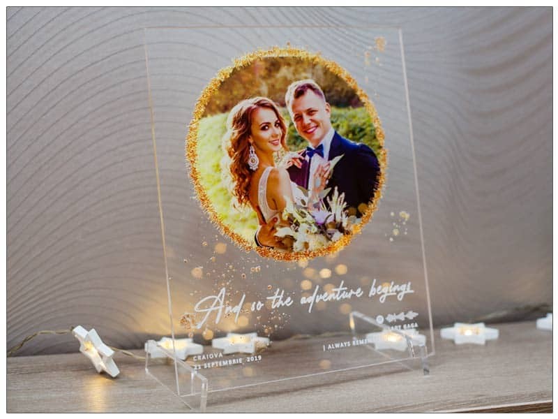 Placheta sticla acrilica