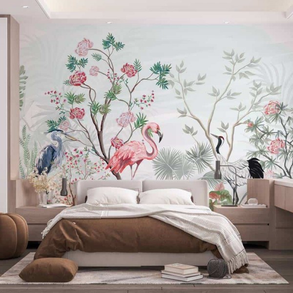 Tapet cu pasari exotice