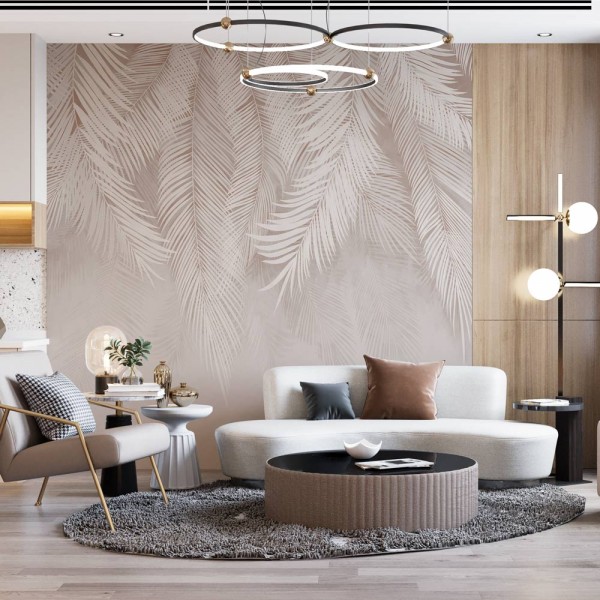 Tapet frunze tropicale abstracte