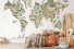 Tapet pentru copii harta lumii cu animale