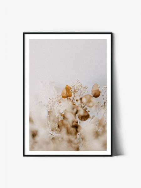 Tabloul Art Print | Vintage Golden Flowers
