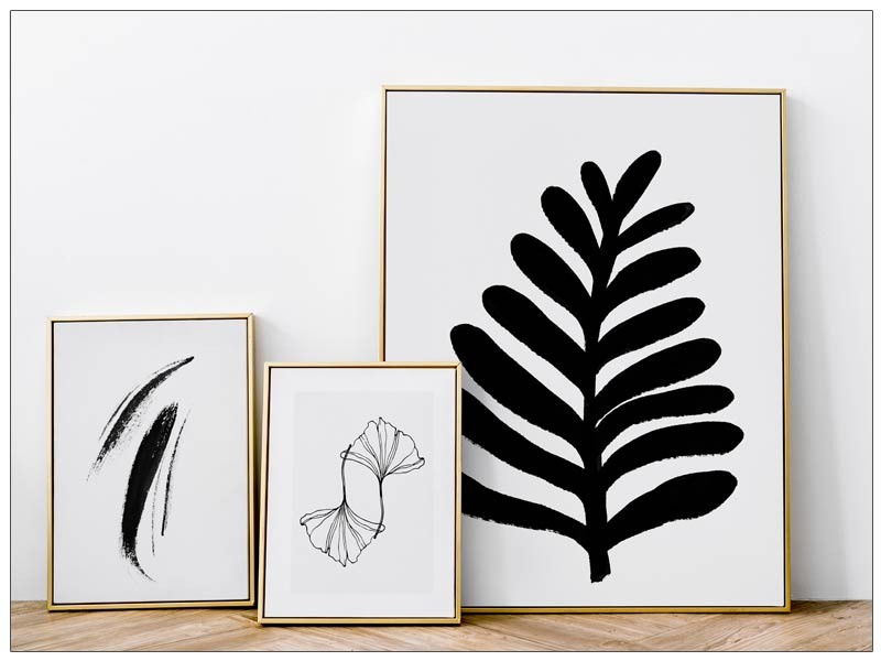 Tablou Art Print Abstract Black Zen Wall