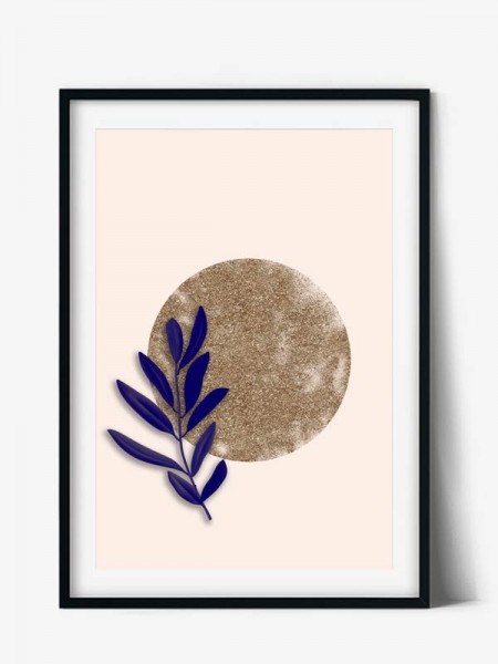 Tablou Abstract Art Blue Plant