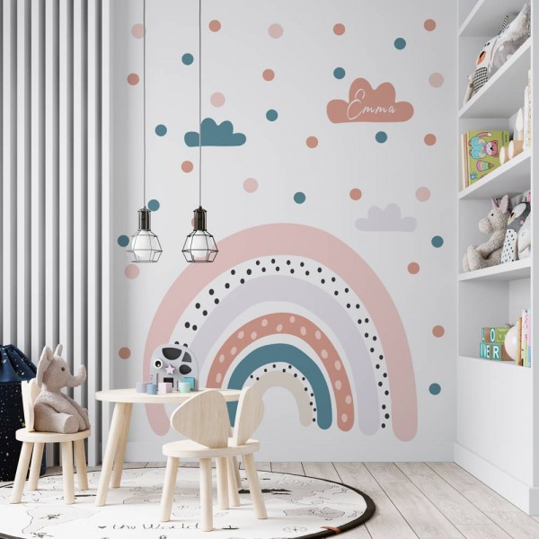 Sticker de perete Curcubeu Pastel