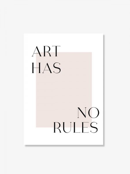 Tablou Art Text | Art has no Rules