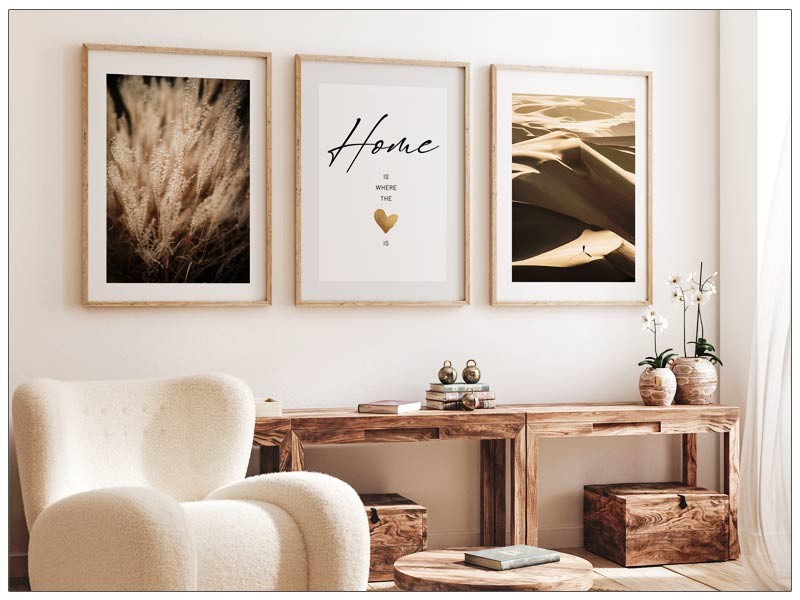 Set 3 Postere Art Print | Pampas si mesaje inspirationale