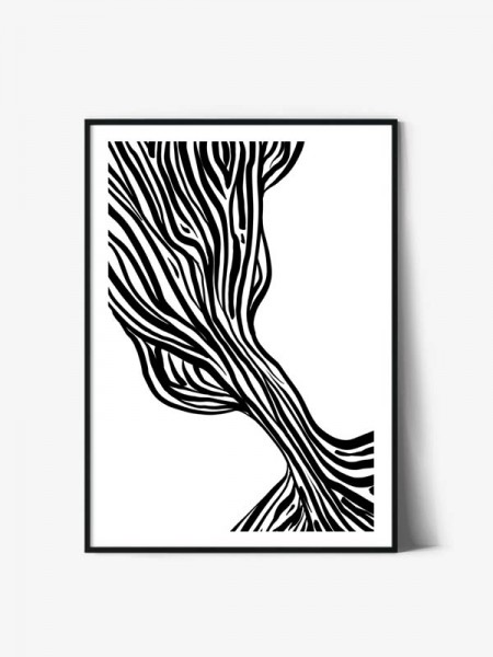 Tablou Scandinavian Art | Abstract Black Lines no.1