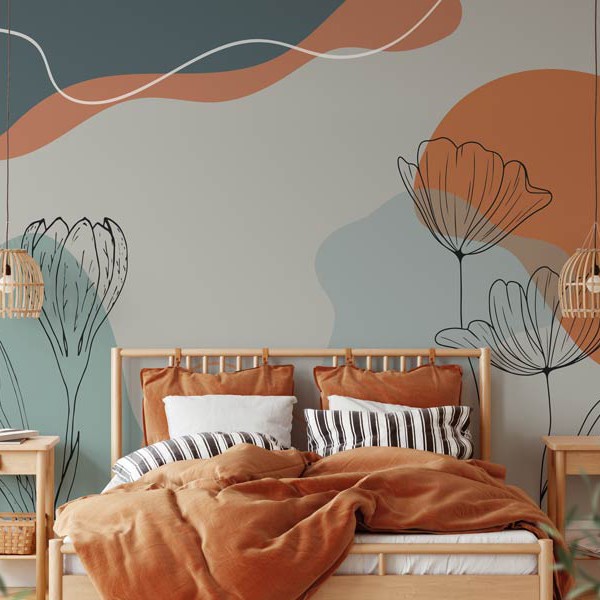 Tapet Abstract Floral Symphony