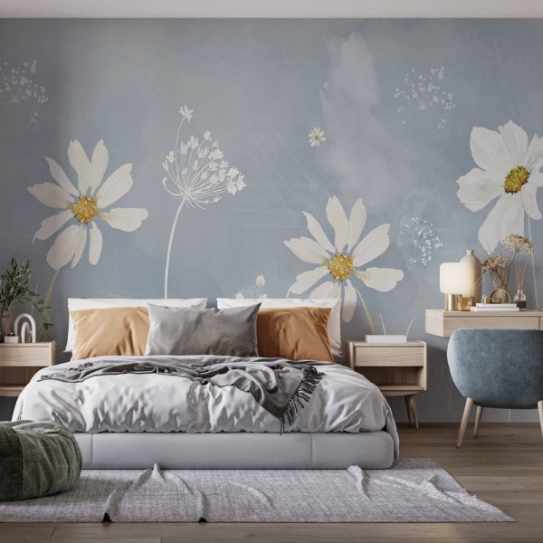 Tapet flori pastelate margarete