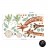 Sticker de perete girafe si frunze tropicale
